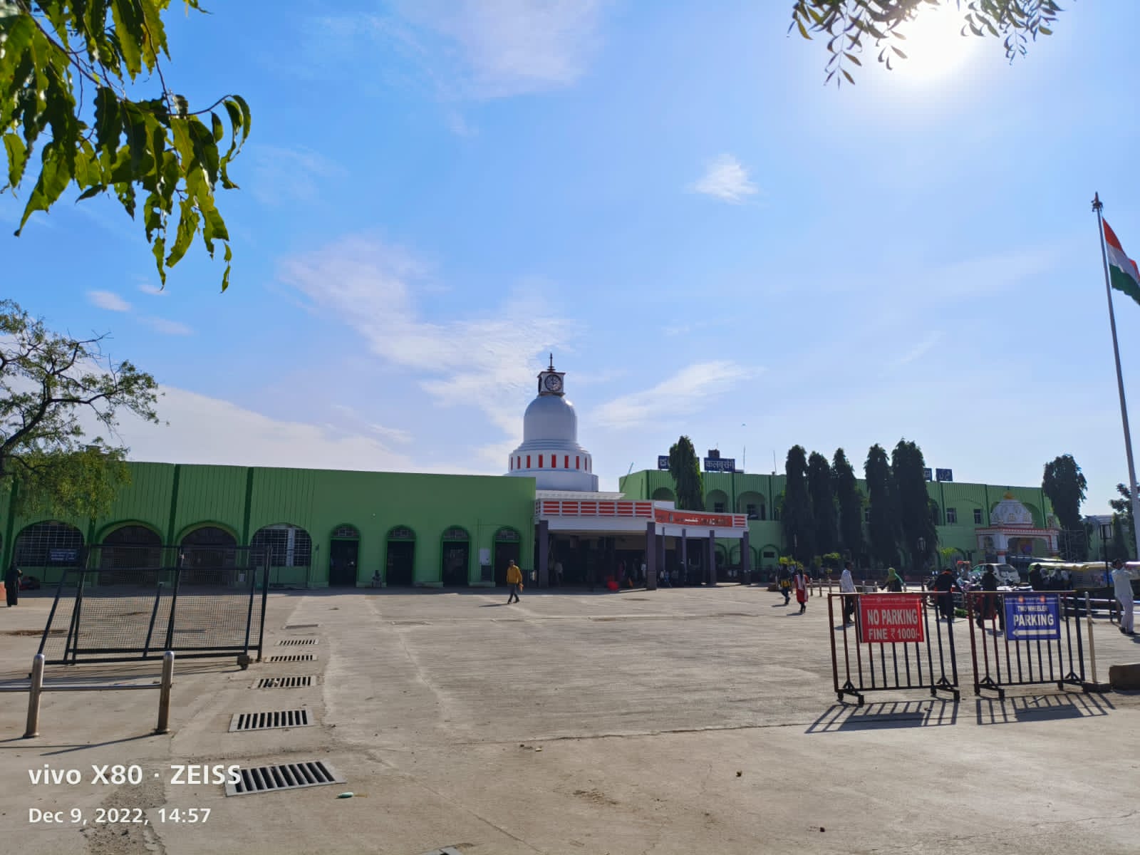 The Kalaburagi Railway Junction painted green recently