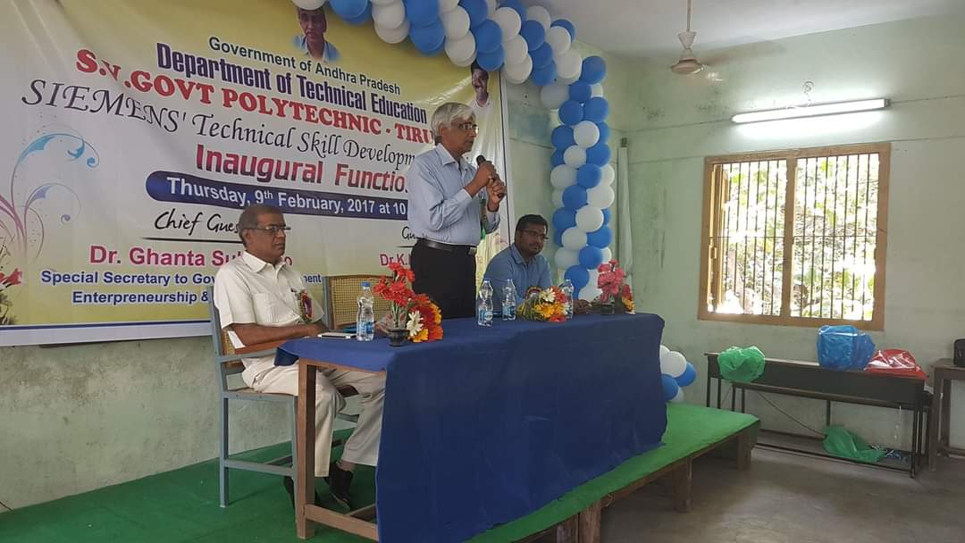 Accused Ghanta Subba Rao inaugurating a technical skills development centre as part of the Siemens Project before the scandal broke out. (APSSDC/Facebook) Inauguration of a technical skills development centre as part of the Siemens Project before the scandal broke out. (APSSDC/Facebook)