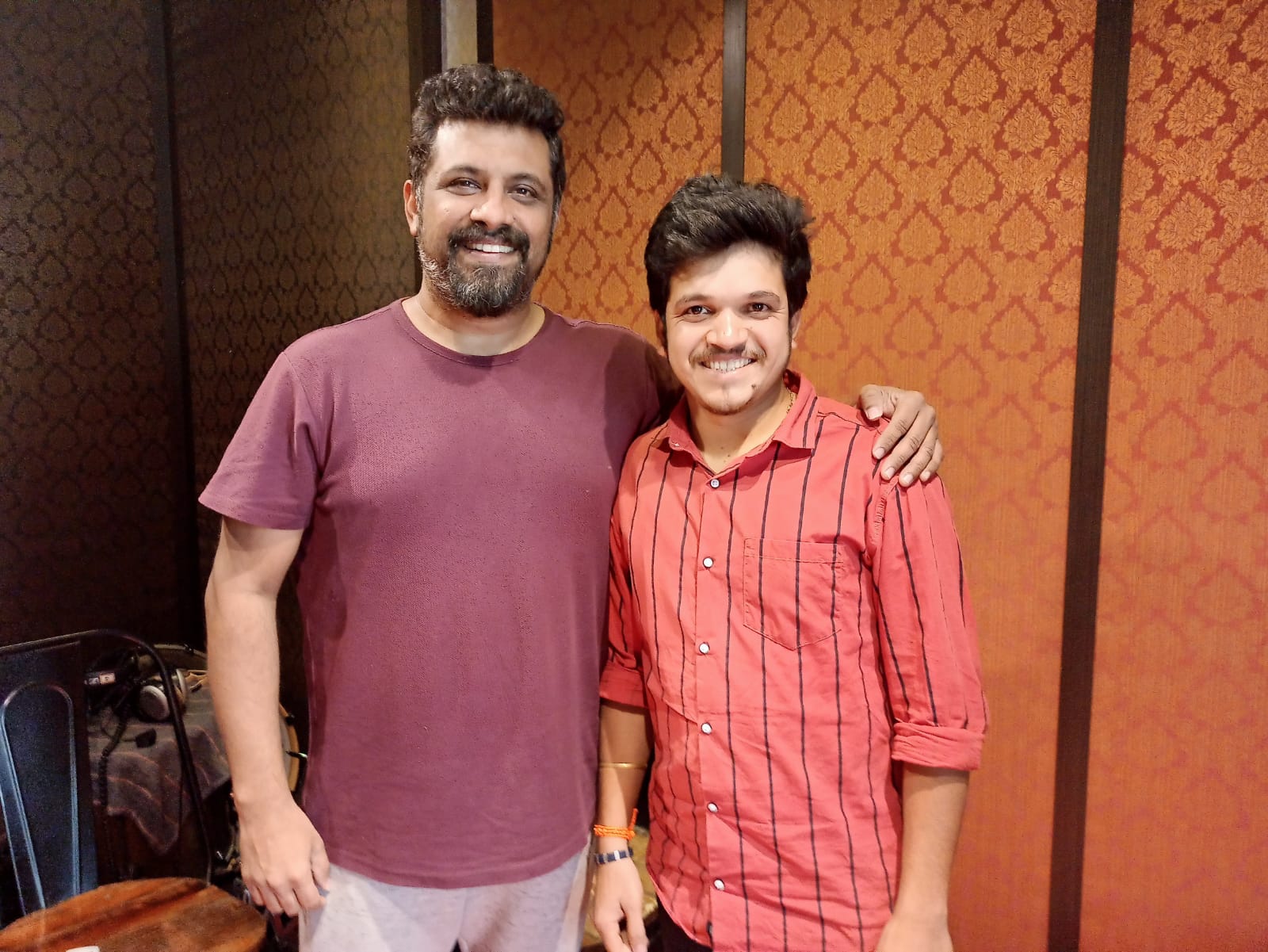 Pramod With singer composer Raghu Dixit