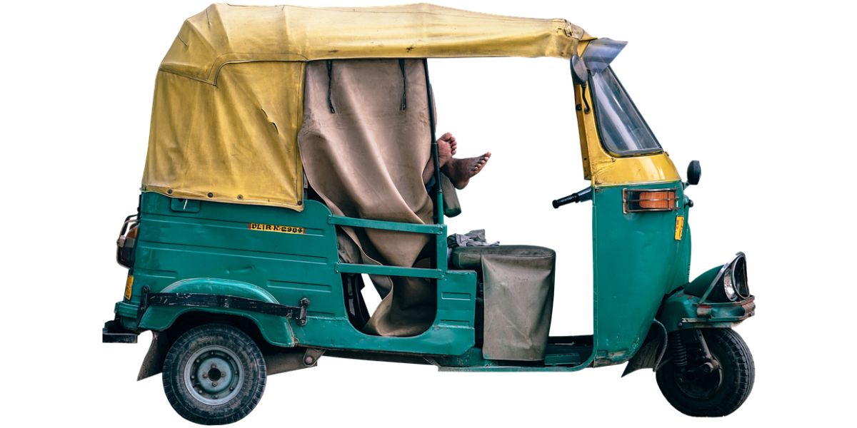 A diesel autorickshaw retrofitted with electric engine. (Creative Commons) Kerala e-mobility