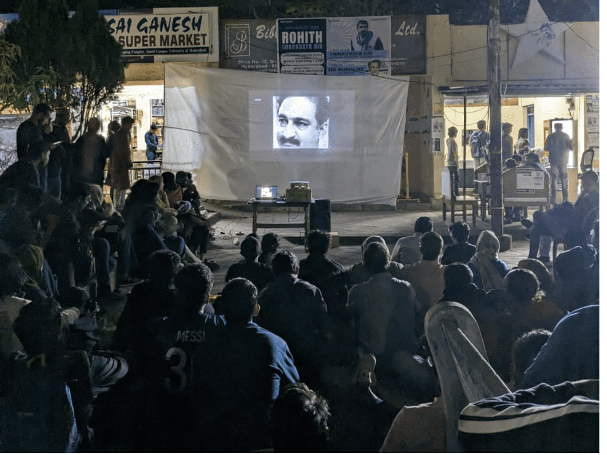 BBC documentary on Modi screened at UoH BBC documentary on PM Modi screened at University of Hyderabad