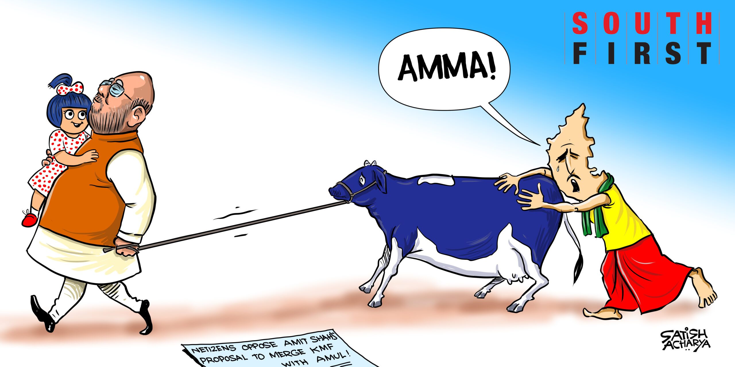 Cartoon Milk Satish Acharya