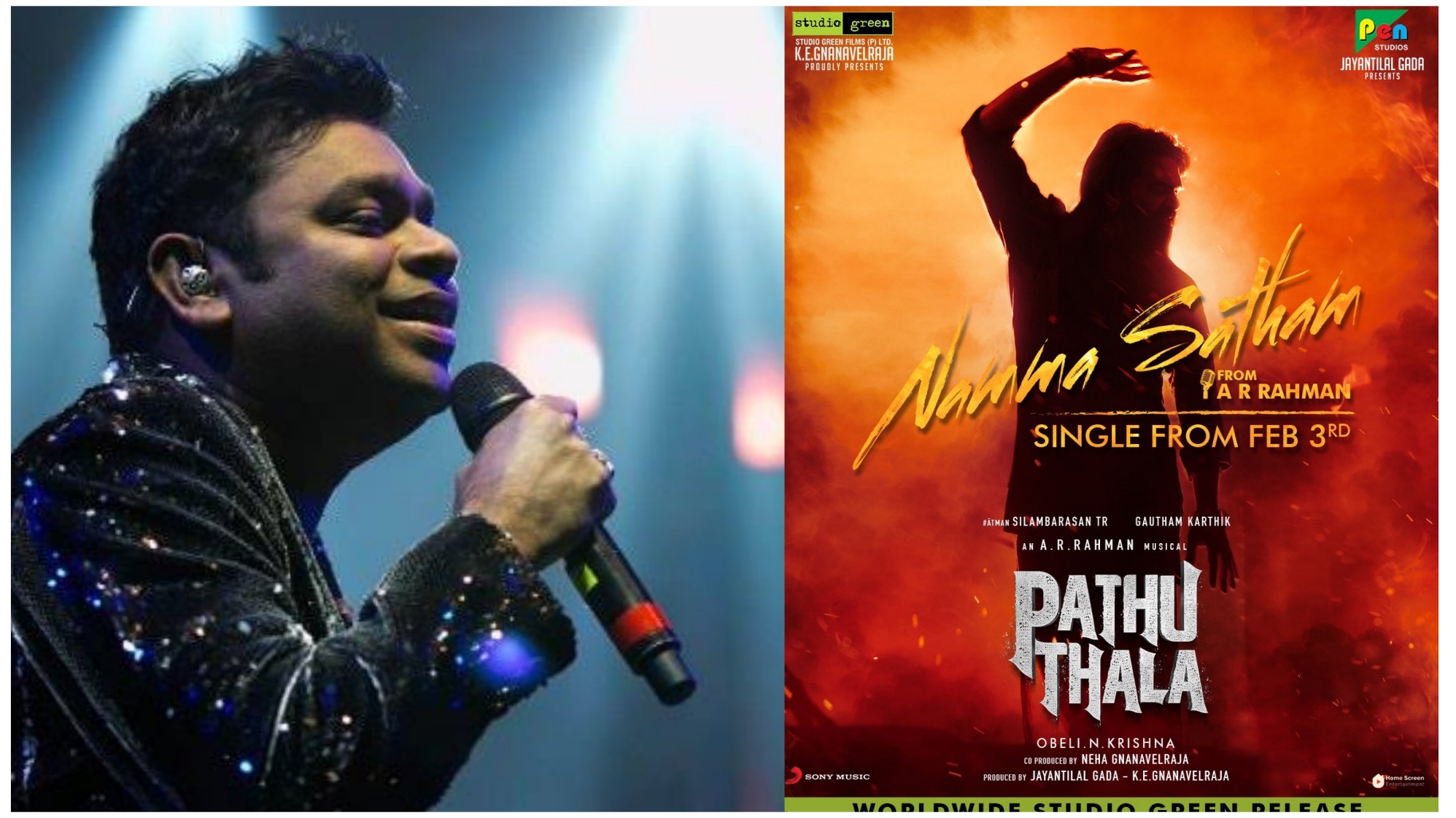 Oscar-winner AR Rahman's single track is titled 'Namma Satham'. (Supplied)