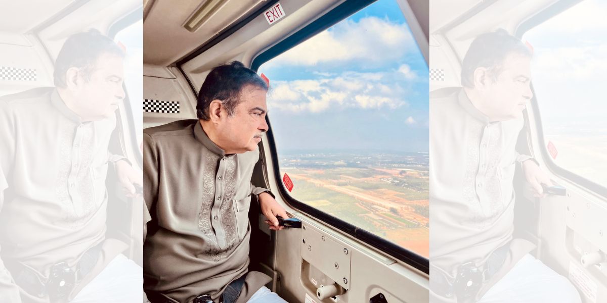 Nitin Gadkari inspecting the progress of Bengaluru Chennai Expressway. (nitin_gadkari/Twitter) Bengaluru Chennai Expressway