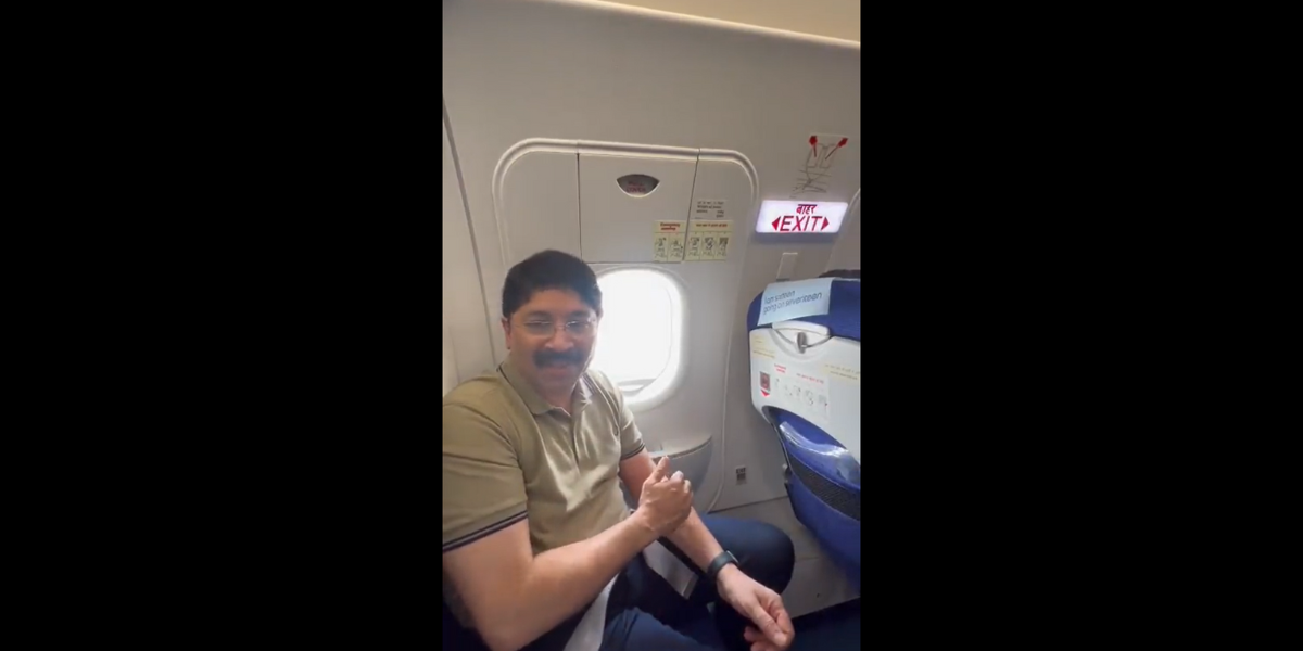 Screengrab of the Dayanidhi Maran video. (Dayanidhi Maran/Twitter)