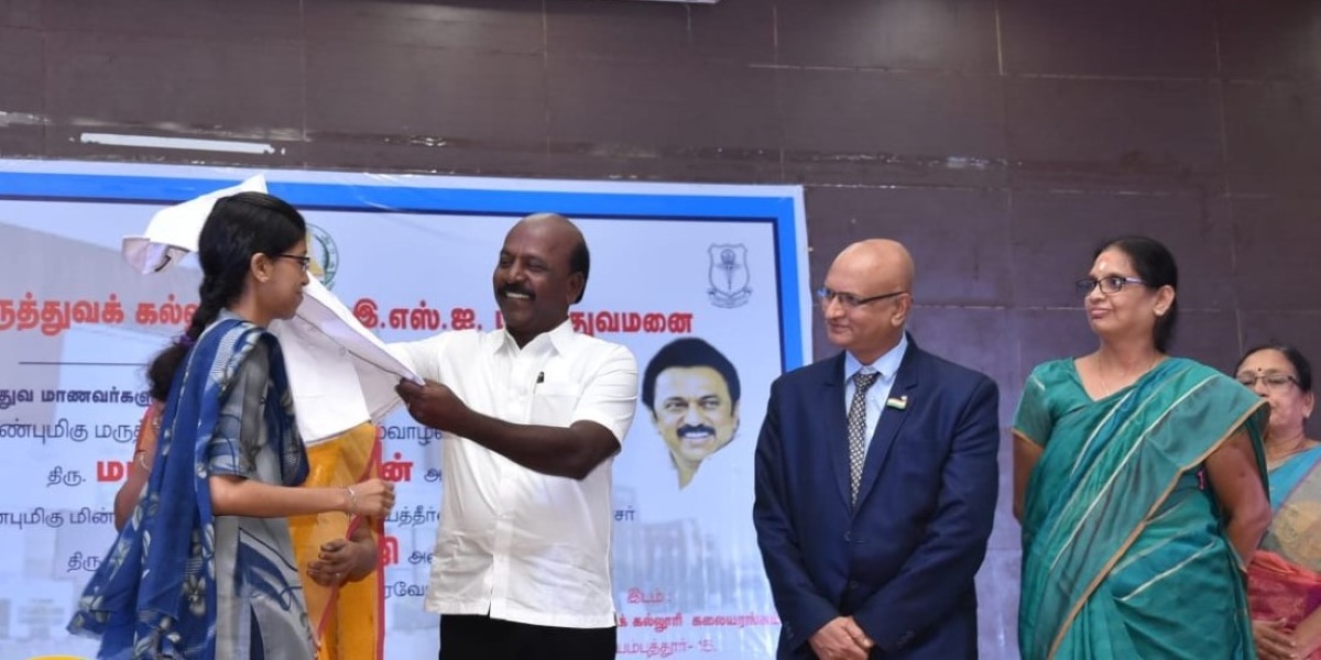 Tamil Nadu Health Minister Ma Subramanian during a function at ESI hospital Coimbatore. (Subramanian_ma/Twitter) appeal against tobacco products ban