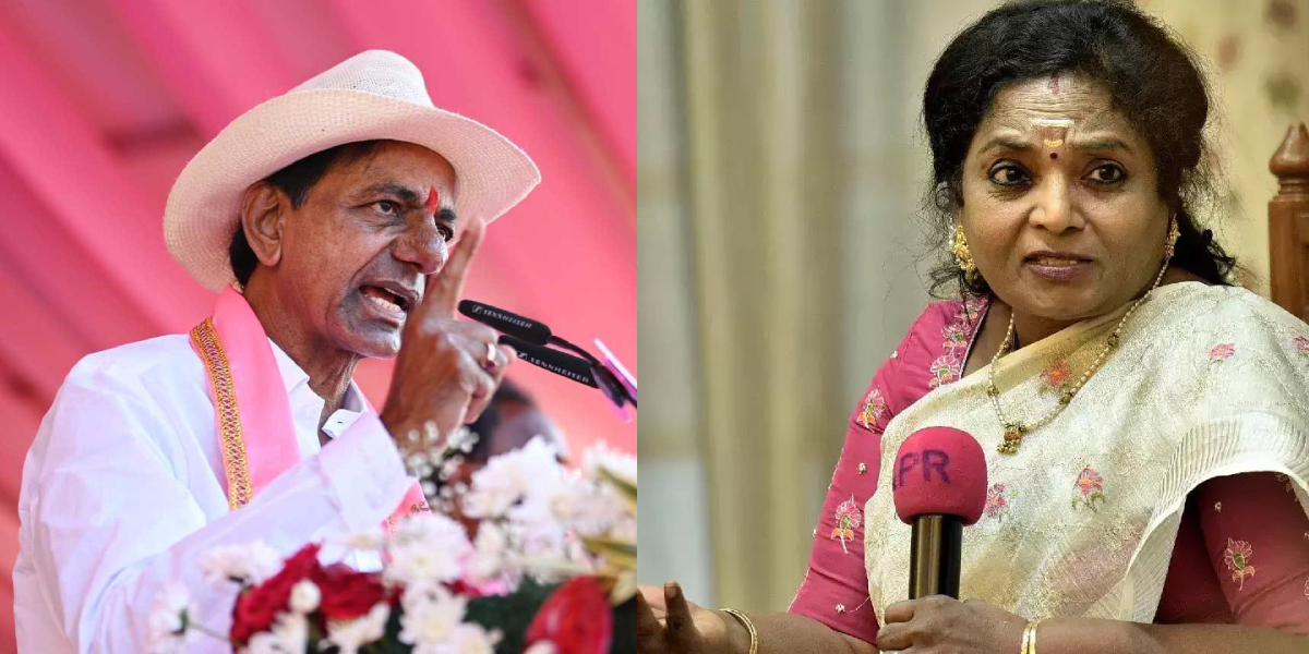 Telangana CM K Chandrashekhar Rao and Governor Tamilisai Soundararajan Telangana CM K Chandrashekar Rao and Governor Tamilisai Soundararajan Republic Day