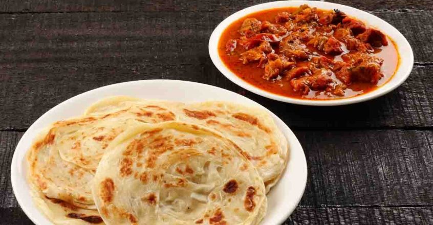 The popular beef roast and parotta dish in Kerala. (iStock) The popular beef roast and parotta dish in Kerala. Resolution