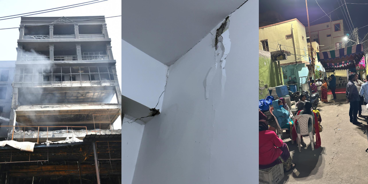 Three people missing in fire accident in Ramgopalpet area of Secunderabad. Hundreds continue to stay displaced. Secunderabad fire: Three people missing are feared dead in Ramgopalpet area as hundreds in the neighbourhood still displaced as their houses were damaged.