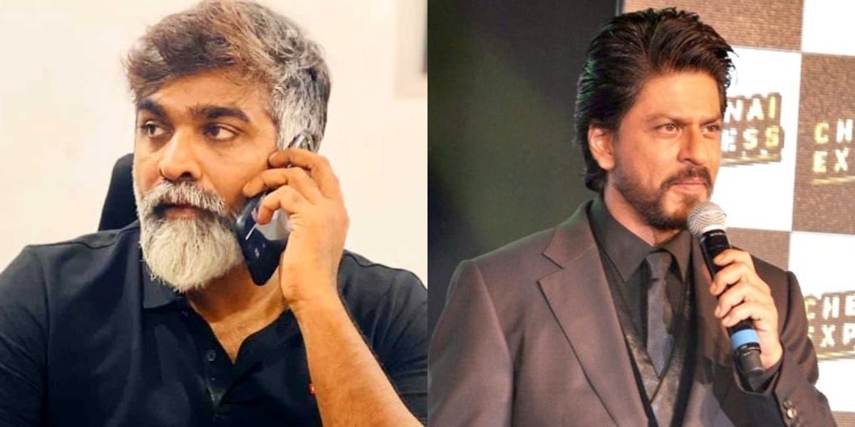 Vijay Sethupathi and Shah Rukh Khan. (Creative Commons) Vijay Sethupathi Shah Rukh Khan