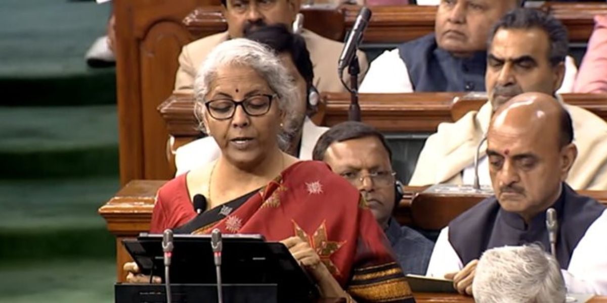 Finance Minister Nirmala Sitharaman presenting the Union Budget. (Screengrab) Upper bhadra project in Union Budget 2023