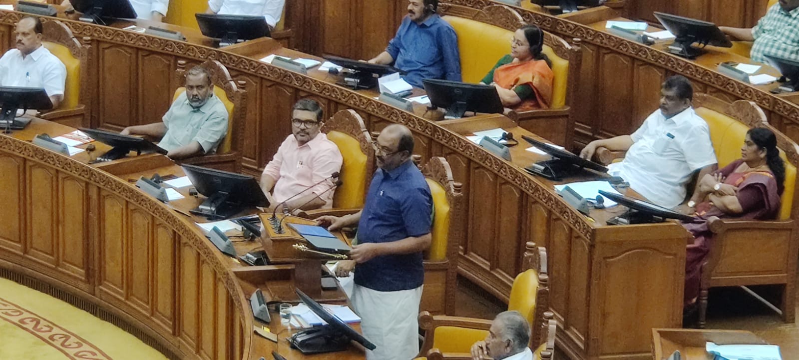 Kerala Finance Minister KN Balagopal presenting the budget. (Supplied) Centre order to Kerala off-budget borrowing limit