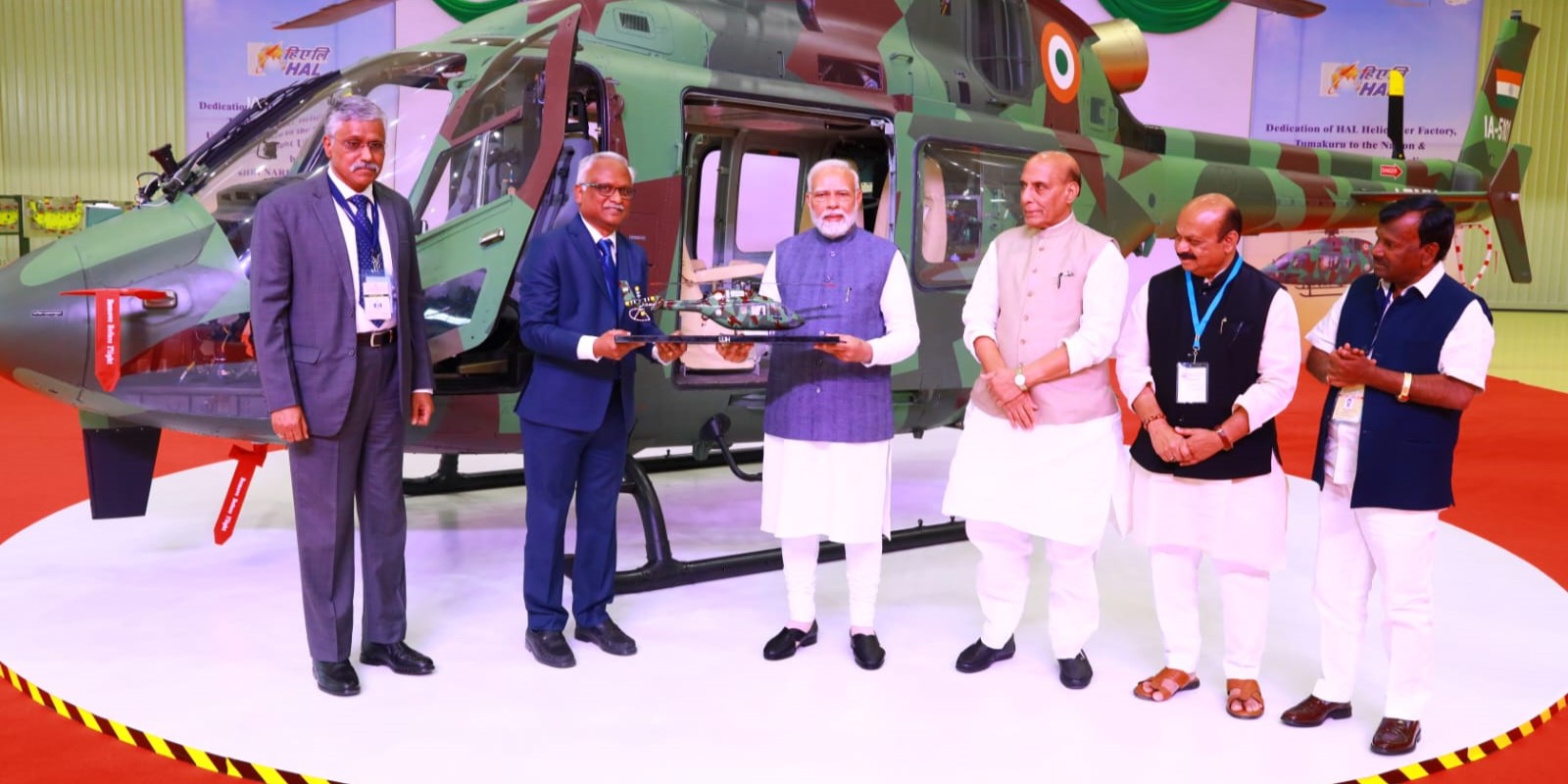 Modi at HAL inauguration Prime Minister Narendra Modi inaugurates Hindustan Aeronautics Limited's new manufacturing facility in Karnataka on Monday, 6 February, 2023. (Supplied)