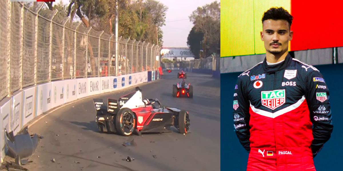 Pascal Wehrlein crashes in Hyderabad Pascal Wehrlein crashes in Hyderabad