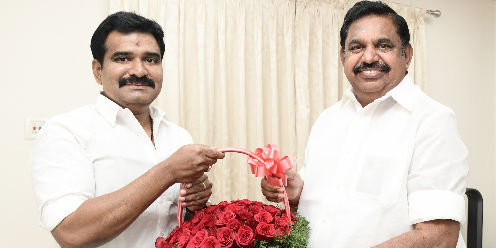 CTR Nirmal Kumar with AIADMK interim chief Edappadi Palaniswami. (AIADMKOfficail/Twitter) CTR Nirmal Kumar with AIADMK interim chief Edappadi Palaniswami. (AIADMKOfficail/Twitter)