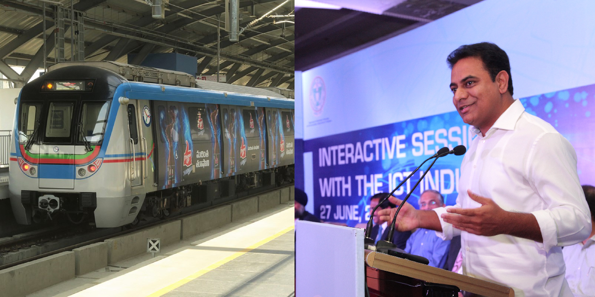 KTR hits at Centre over proposal rejection of phase 2 of Hyderabad metro KTR hits at Centre over proposal rejection of phase 2 of Hyderabad metro