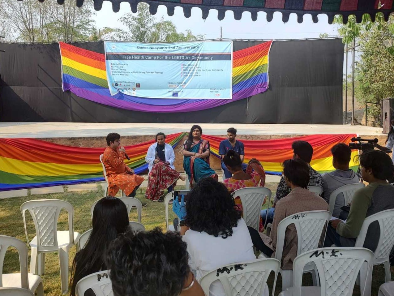 LGBTQIA+ free health camp in Hyderabad Dr Ruth John Paul and Dr Praachi Rathore speaks at the LGBTQIA+ free health camp in Hyderabad.