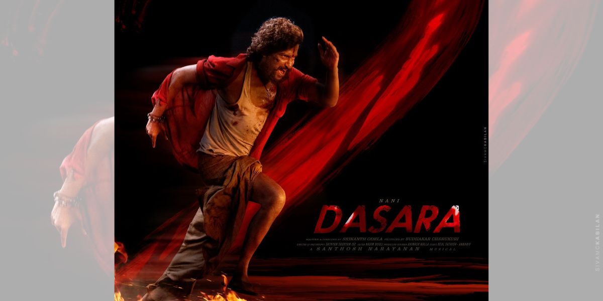 Nani in the poster of his upcoming movie 'Dasara'. (Twitter)