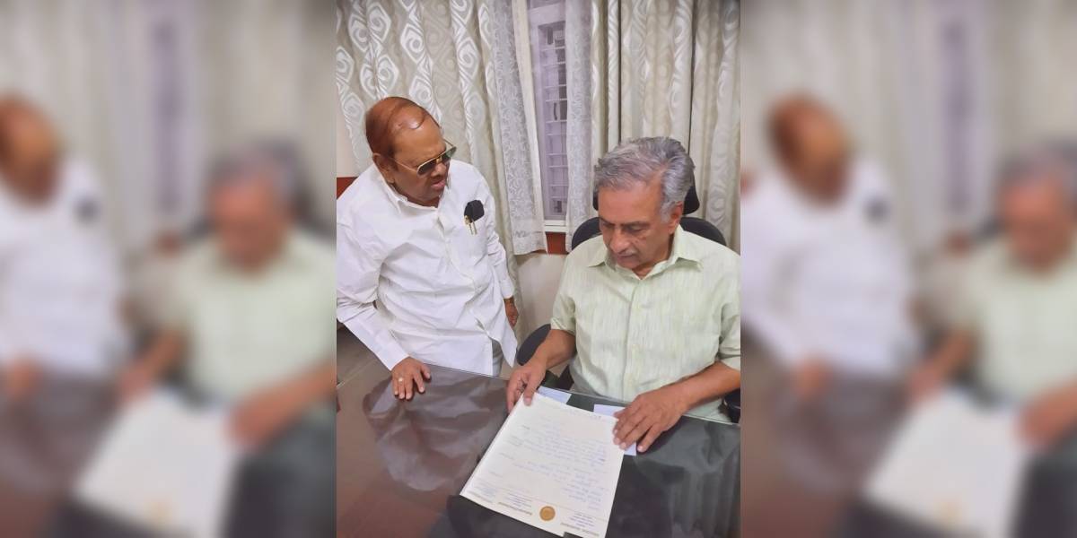 New Project (16) BJP leader Baburao Chinchansur submitted his resignation from the legislative council on Monday. (supplied)