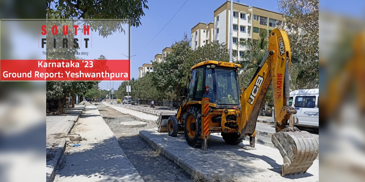 Road works at BDA Apartments in Yeshwanthpura constituency. Karnataka Assembly election Yeshwanthpura constituency