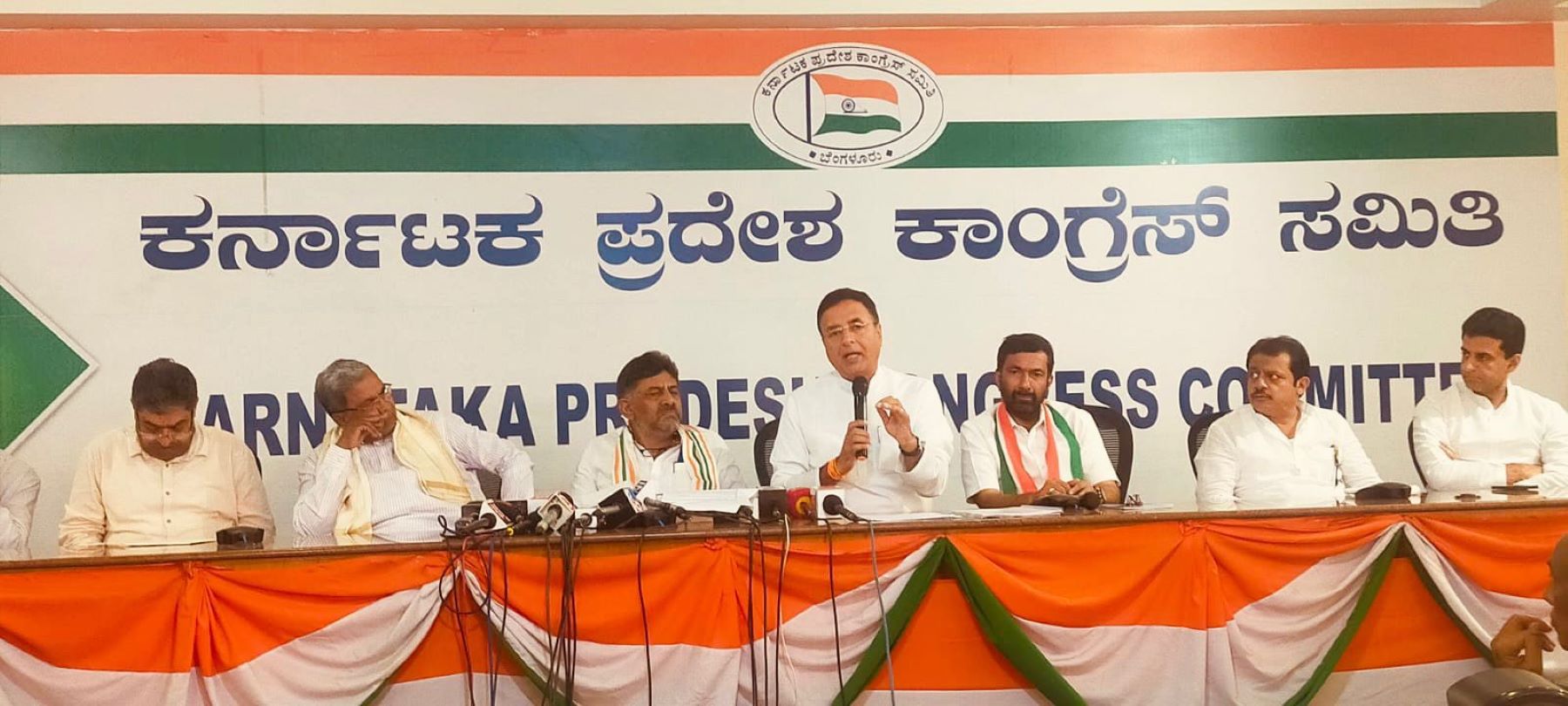 Surjewala-KPCC Karnataka drought: AICC general secretary and Rajya Sabha member Randeep Singh Surjewala. (KPCC)