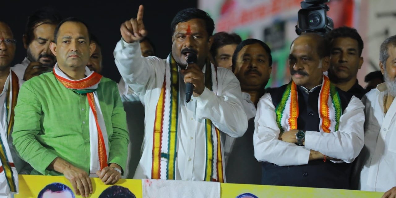 Alleti Maheshwar Reddy speaking at an event. (Twitter)