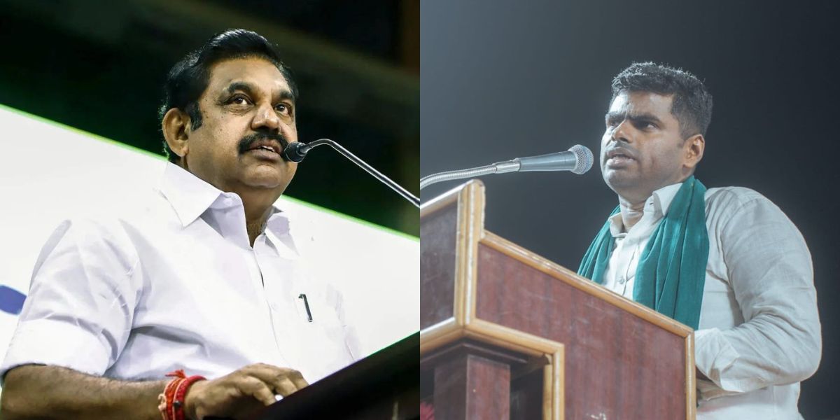 Edappadi Palaniswami, K Annamalai. (Twitter) Edappadi Palaniswami, K Annamalai. (Twitter)