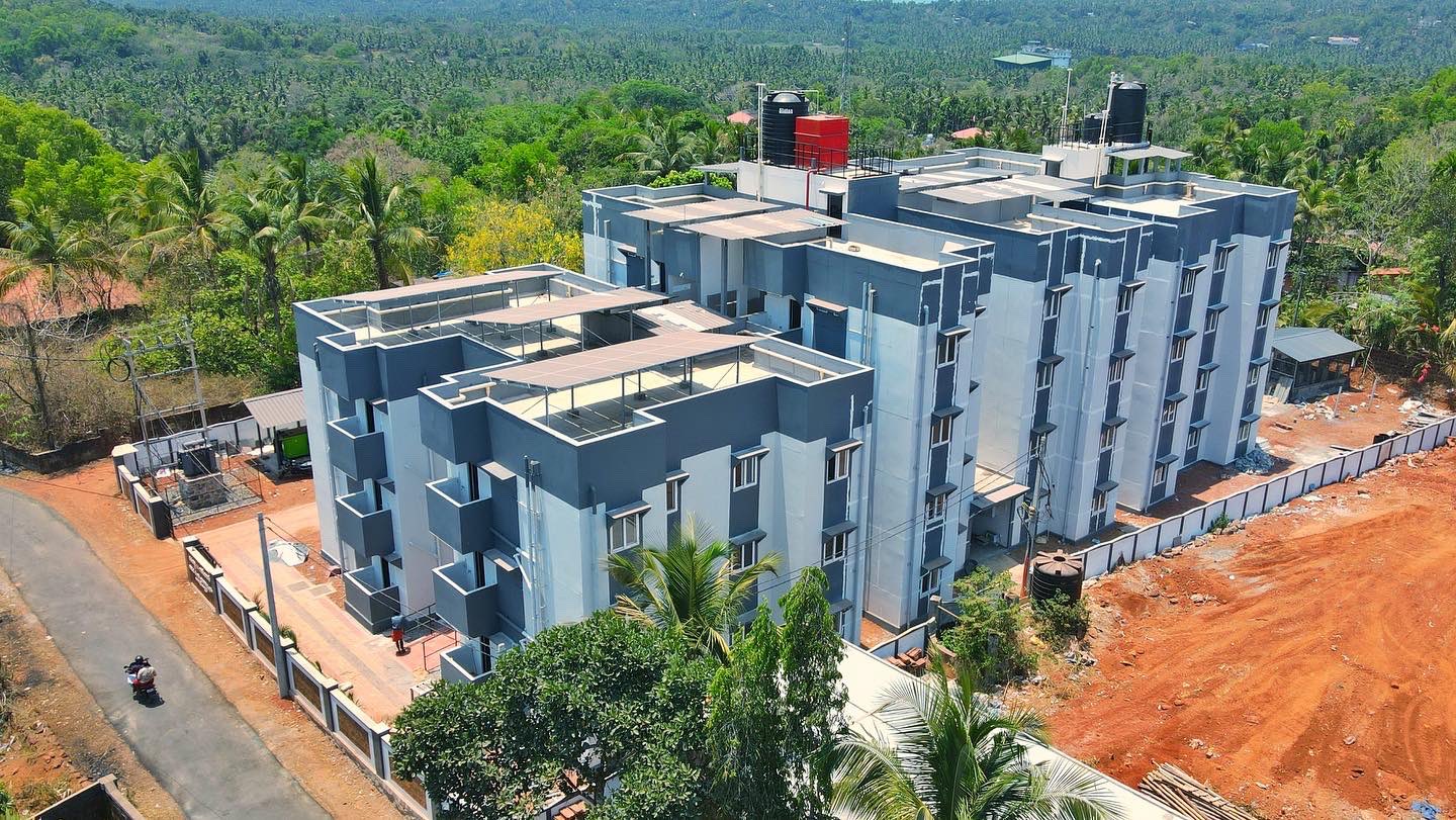 Housing complex constructed as part of Life Mission in Kerala. (twitter) Life mission houses