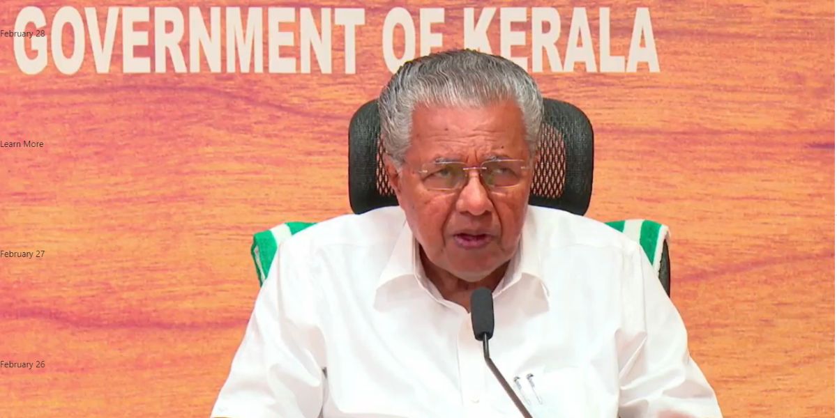 Kerala Chief Minister Pinarayi Vijayan. (Screengrab) Pinarayi Vijayan accused the NCERT of "whitewashing the fake history" created by the Sangh Parivar by excluding these portions. (Twitter)