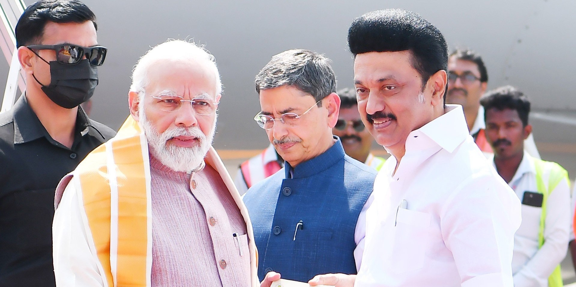 MK Stalin with Narendra Modi. (Twitter) MK Stalin with Narendra Modi. (Twitter)