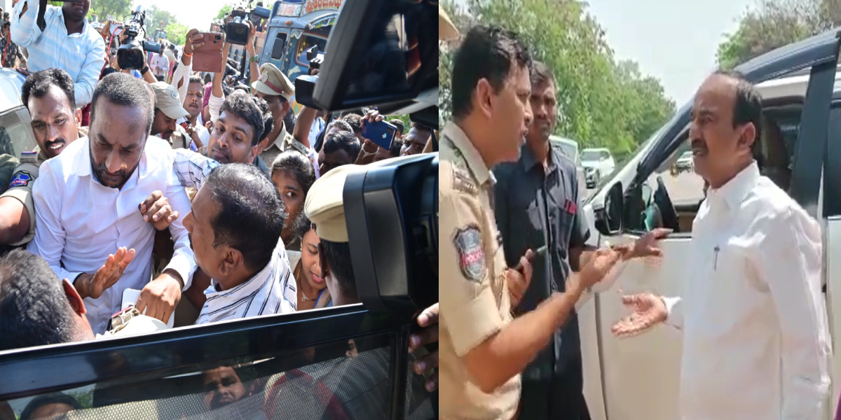 BJP MLA detained in Telangana BJP MLAs detained in Telangana amid protest over Bandi Sanjay Kumar arrest