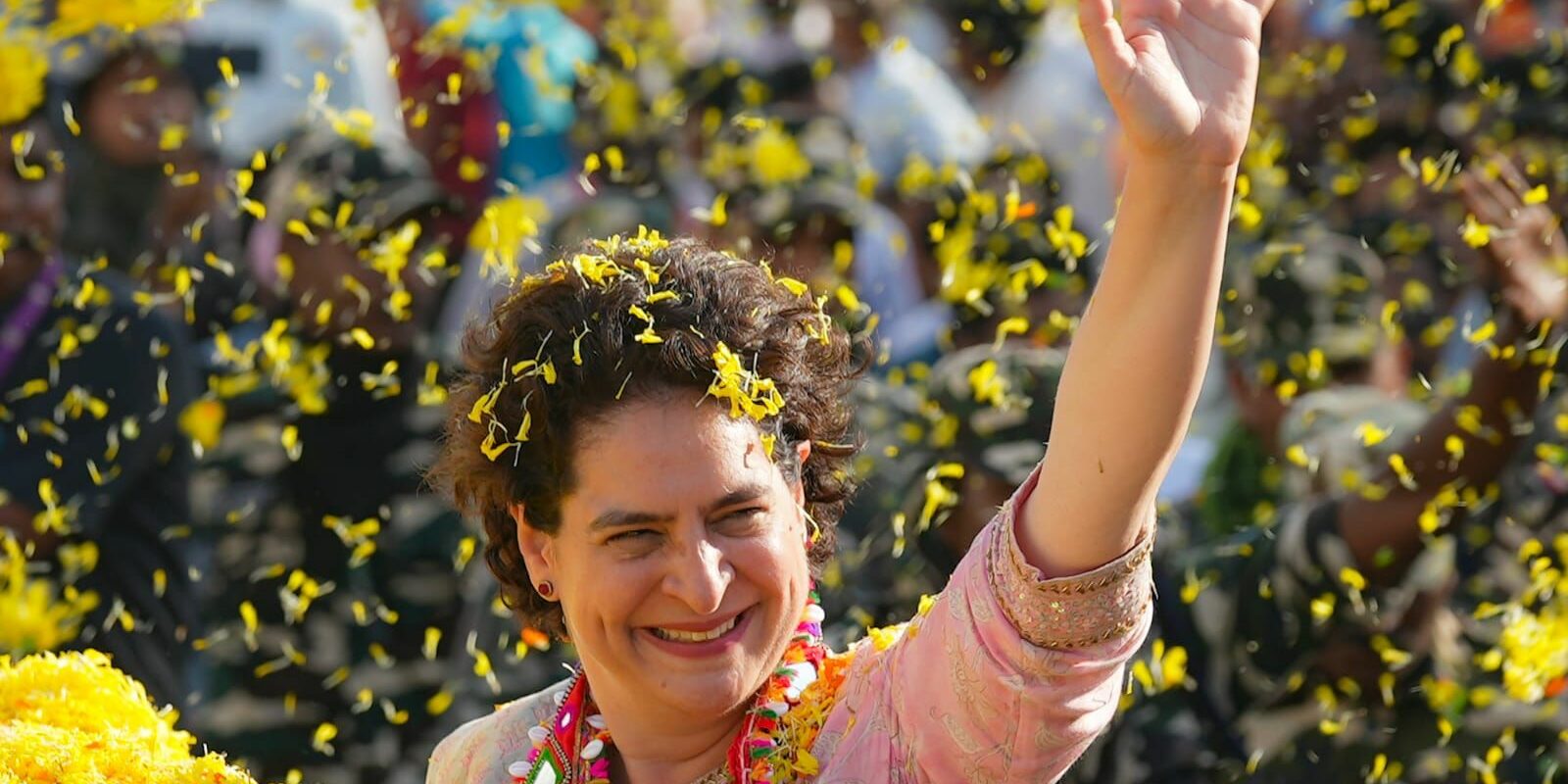 AICC General Secretary Priyanka Gandhi at a roadshow in poll-bound Karnataka. (Supplied) AICC General Secretary Priyanka Gandhi at a roadshow in poll-bound Karnataka. (Supplied)