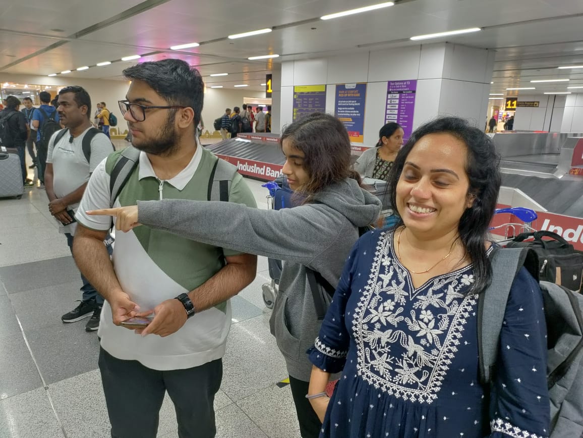 Biji Alappat and family returned home safely from war-battered Sudan on Thursday. (I&PRD, Kerala)