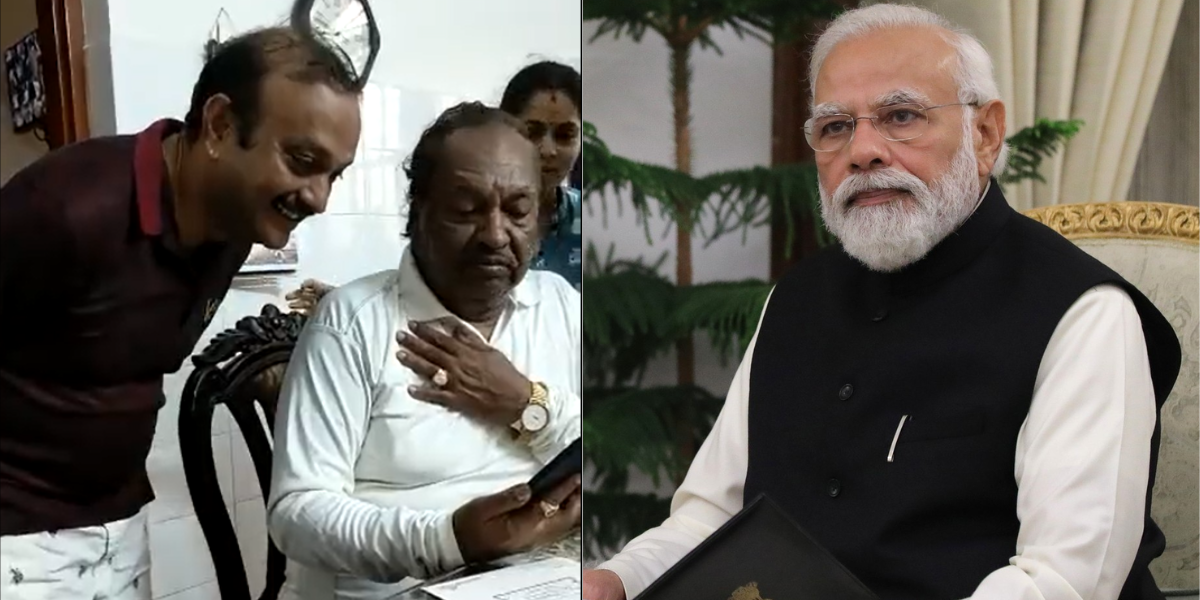 "You have demonstrated your commitment to the party. I am very happy with you," Modi is heard saying on the video. (Screengrab/Twitter)