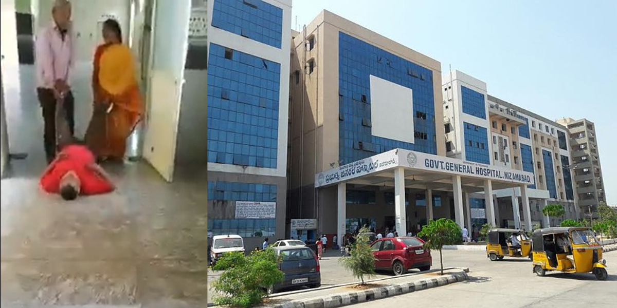 The incident occurred at Nizamabad Government Hospital on 31 March. (Screengrab/Twitter)