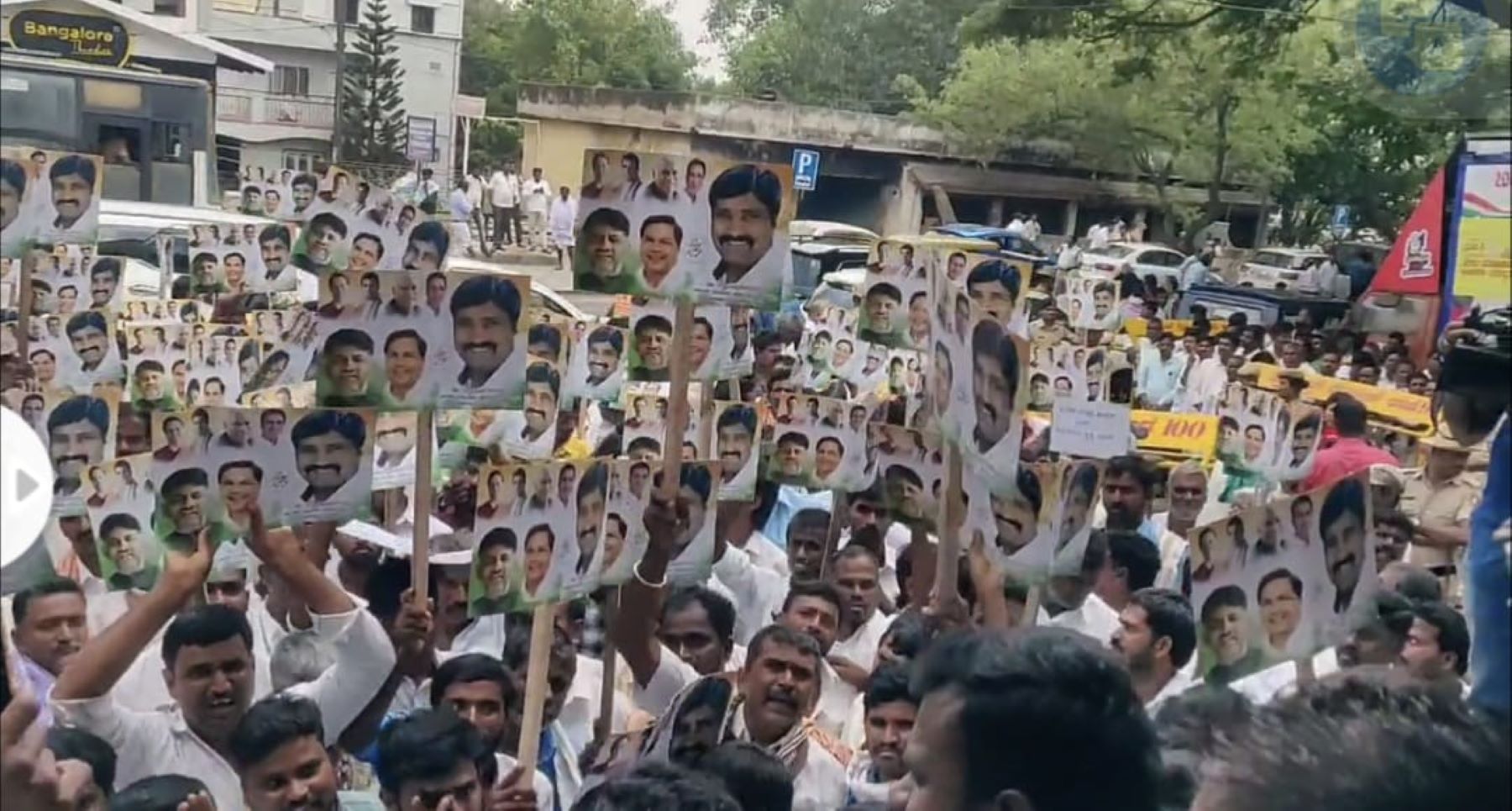 Yogesh Babu The supporters of Molkalmuru's Yogesh Babu staged a protest after the Congress fielded former BJP MLA NY Gopalkrishna. (Supplied)