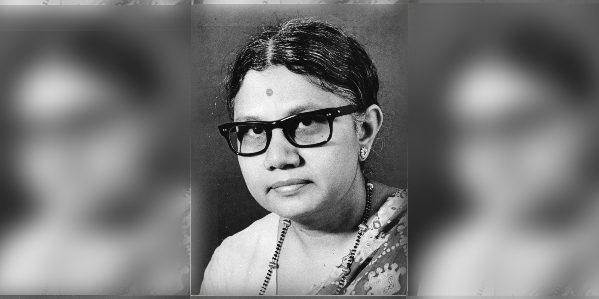Anupama Niranjana’s Featured A black-and-white of Anupama Niranjana in her early middle age