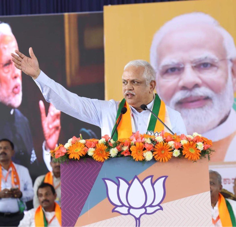 BJP National General Secretary (Organisation) BL Santhosh addressing a party event. (Twitter: BL Santhosh) BJP National General Secretary (Organisation) BL Santhosh addressing a party event. (Twitter: BL Santhosh)