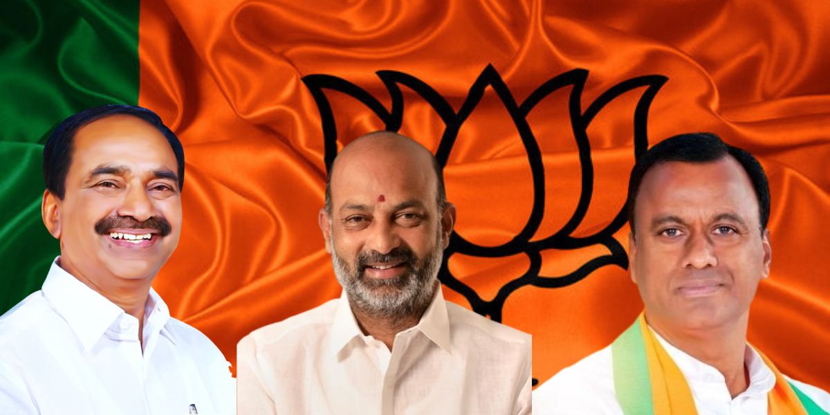 Eatala Rajendar, Bandi Sanjay Kumar, Komatireddy Raj Gopal Reddy. Telangana BJP