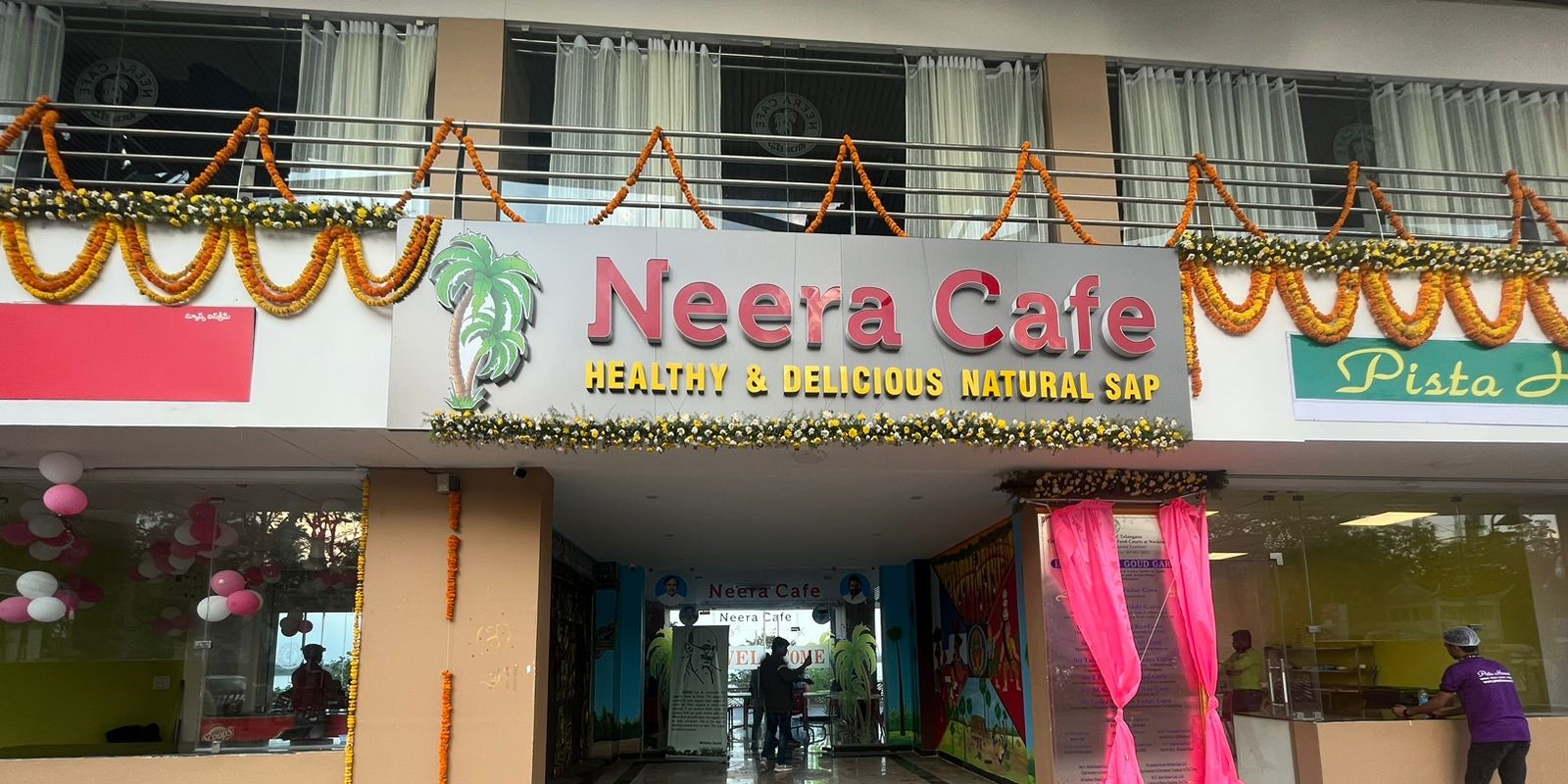 Neera Cafe in Hyderabad. (South First) Neera Cafe in Hyderabad. (South First)