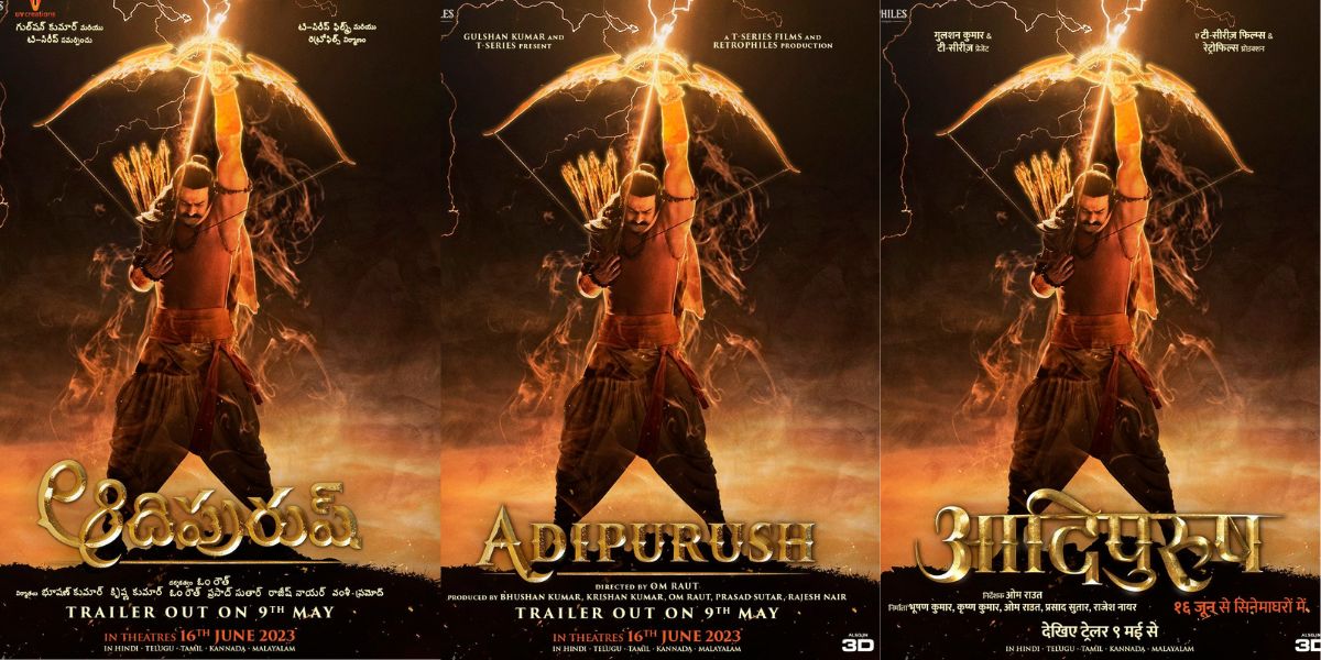 Poster of Adipurush. (Twitter) Poster of Adipurush. (Twitter)