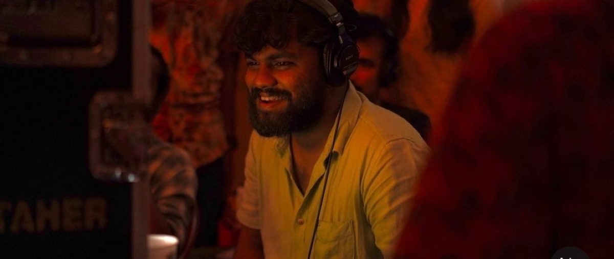 Shamal Sulaiman enjoys a scene of his movie