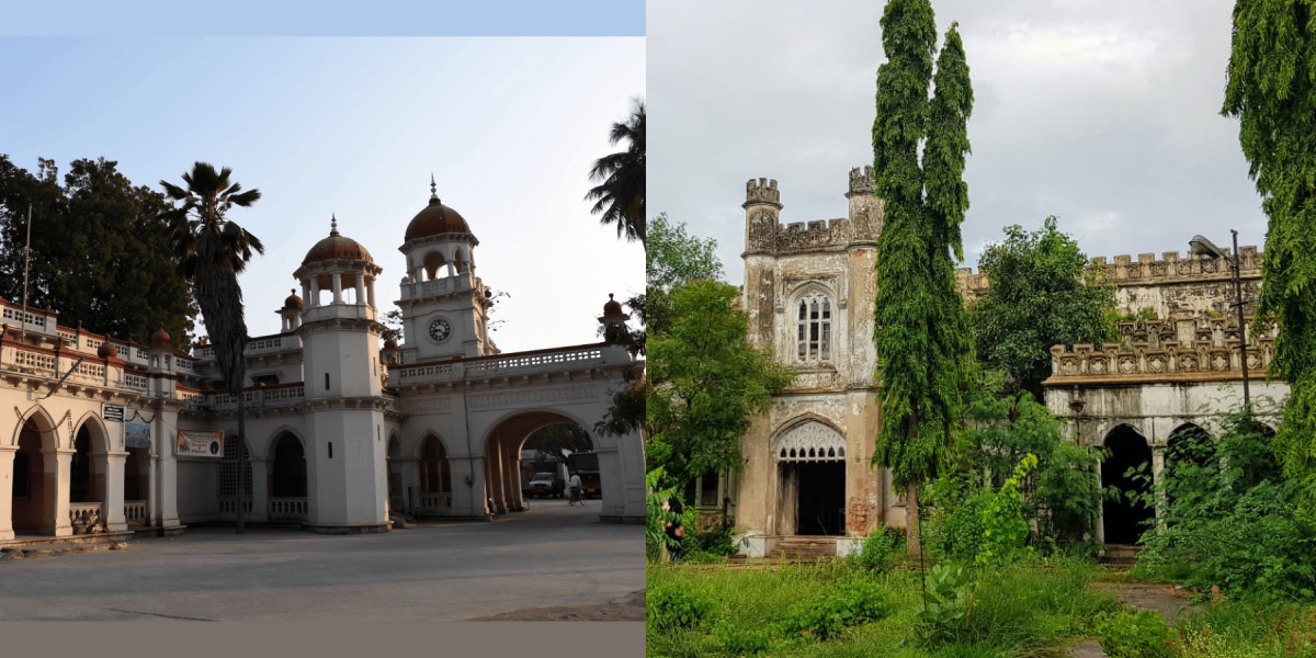 Zenana Enclosure (left), Hill Fort Palace (right). (Twitter)