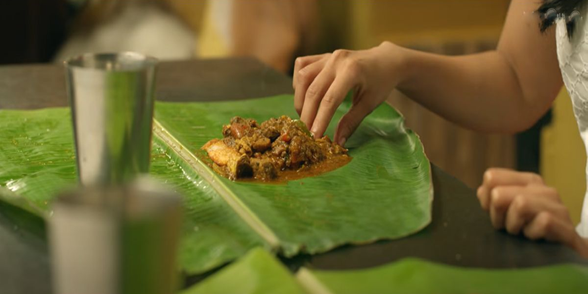 A screengrab of the shot from Hridayam. Hridayam Parotta beef scene