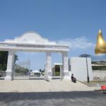 A view of Telangana Martyr's memorial from the main entrance