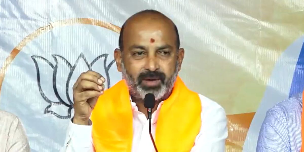 BJP Telangana president Bandi Sanjay. Telangana BJP's ‘headless chicken’ stand on HYDRAA demolitions
