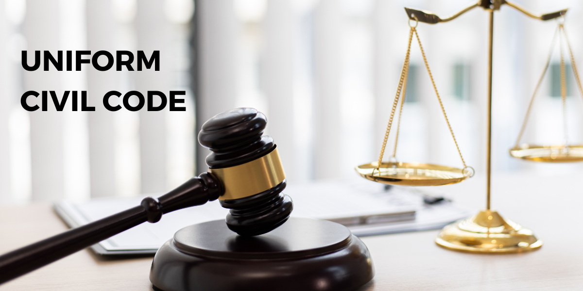 UCC The Uniform Civil Code calls for the formulation of one law for India, which would be applicable to all religious communities in matters such as marriage, divorce, inheritance, adoption. (SouthFirst)
