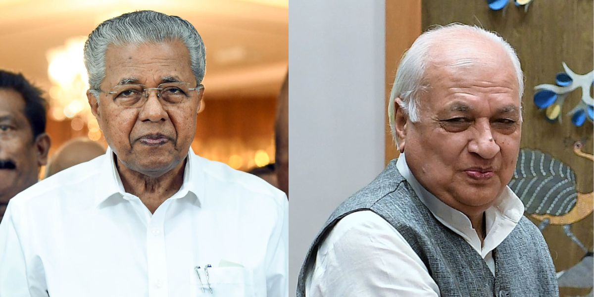 Kerala Chief Minister Pinarayi Vijayan and Governor Arif Mohammad Khan.