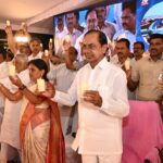 CM KCR lighting candle at Telangana martyr's memorial inauguration