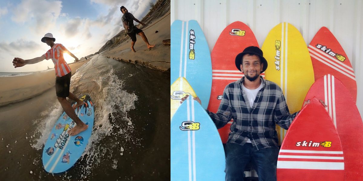 Franky recognised the potential for Skimboarding in his hometown Kochi, which boasts an abundance of water bodies and significant shoreline.